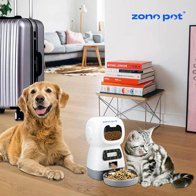 Comedouro automático 2.0 | Dispensador de ração ZonePet® - ZonePet