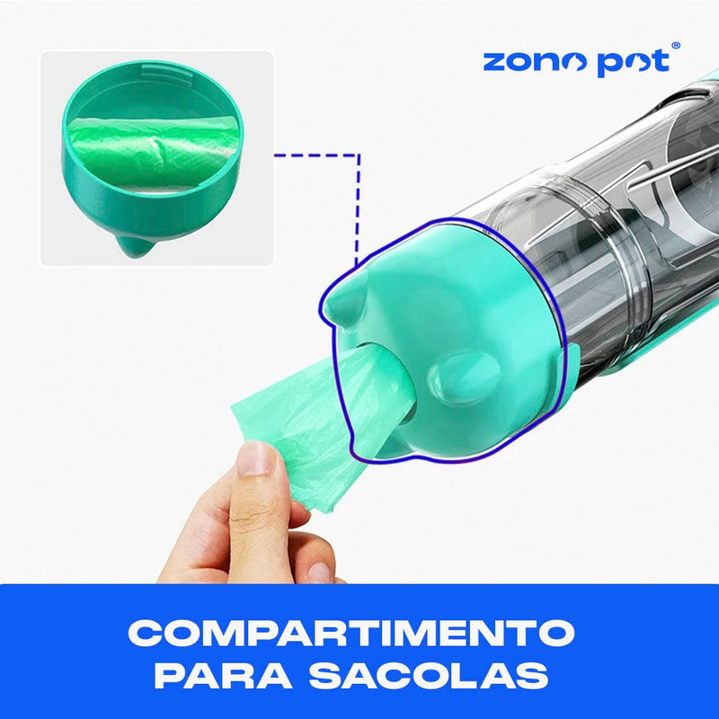 Garrafinha Portátil 4 em 1 ZonePet® - ZonePet