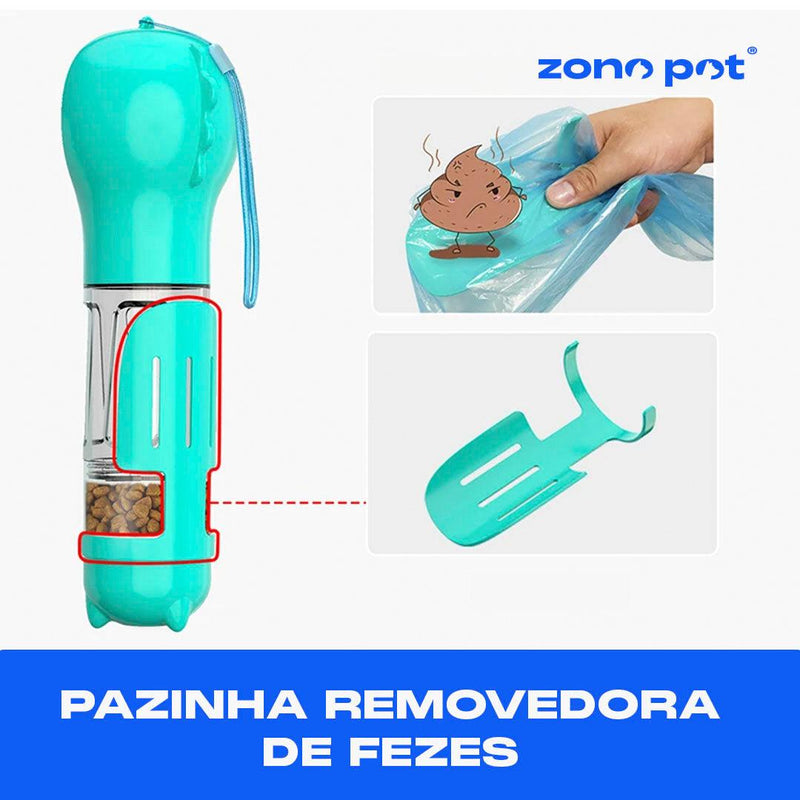 Garrafinha Portátil 4 em 1 ZonePet® - ZonePet