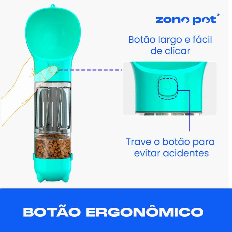 Garrafinha Portátil 4 em 1 ZonePet® - ZonePet