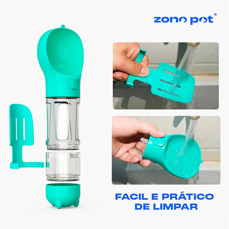 Garrafinha Portátil 4 em 1 ZonePet® - ZonePet